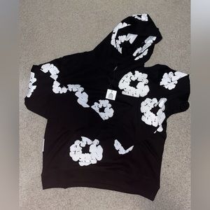 Denim Tears ready made cotton wreath hoodie Black